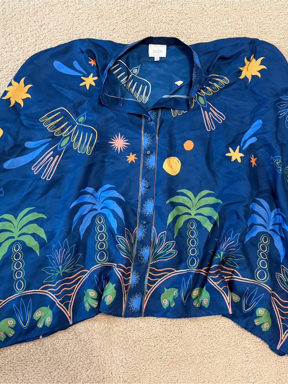 Johnny Was Katia Oversized Blouse - Del Mar
